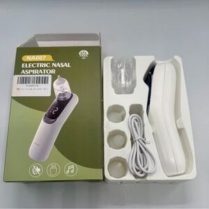 NEW Electric Nose Nasal Aspirator, 3 Tips, Adjustable Suction Levels Lights